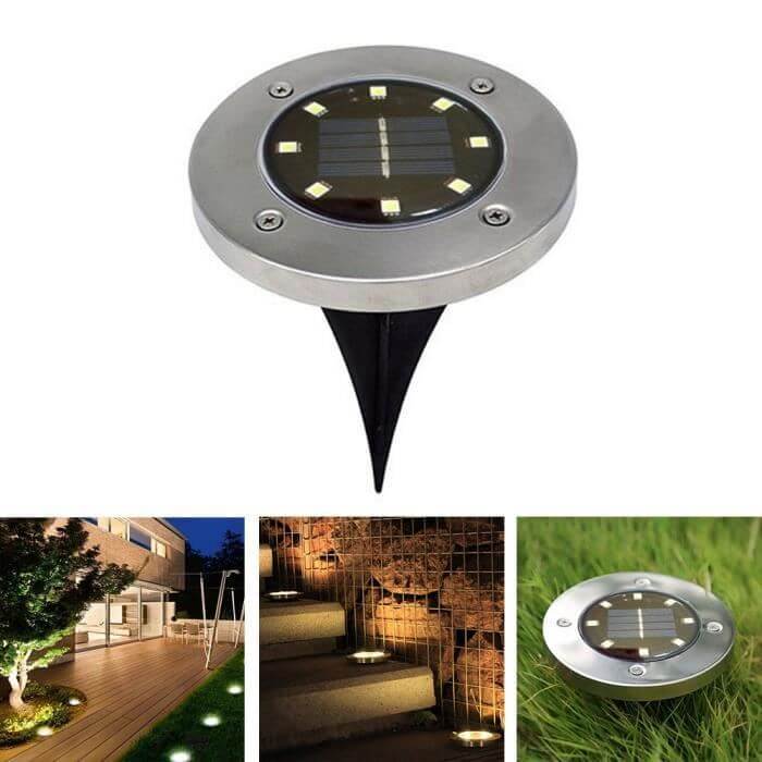 Lampe solaire de jardin 8 led